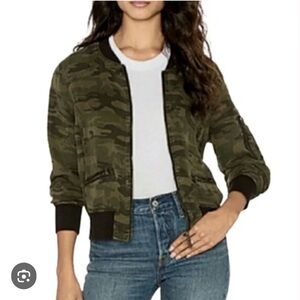 Sanctuary Camo Bomber Jacket Sz XL